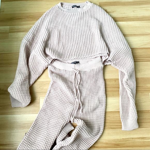 Nasty Gal Other - NWOT Nasty Gal Knit Wasn’t Me Joggers Lounge Set